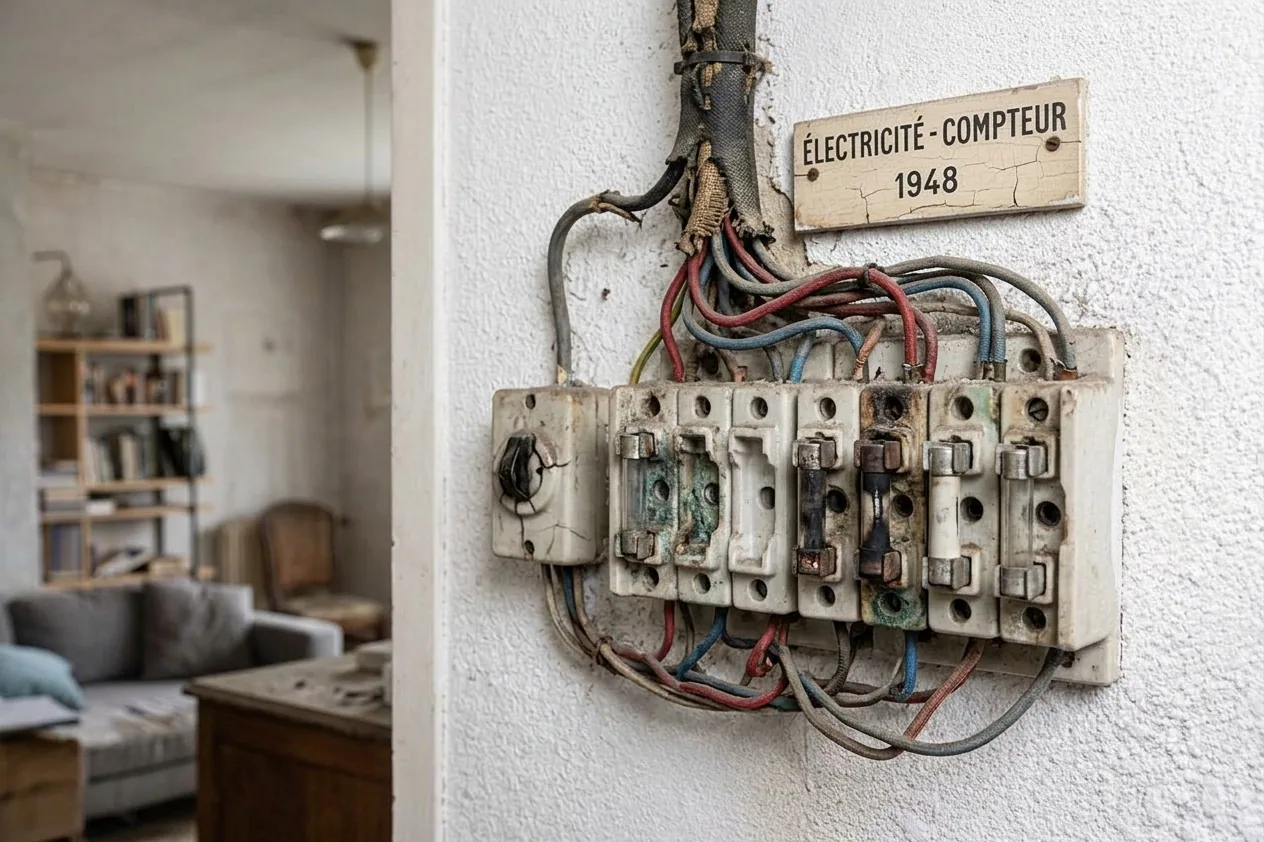 Électricien à Drancy — avant (chantier 1)